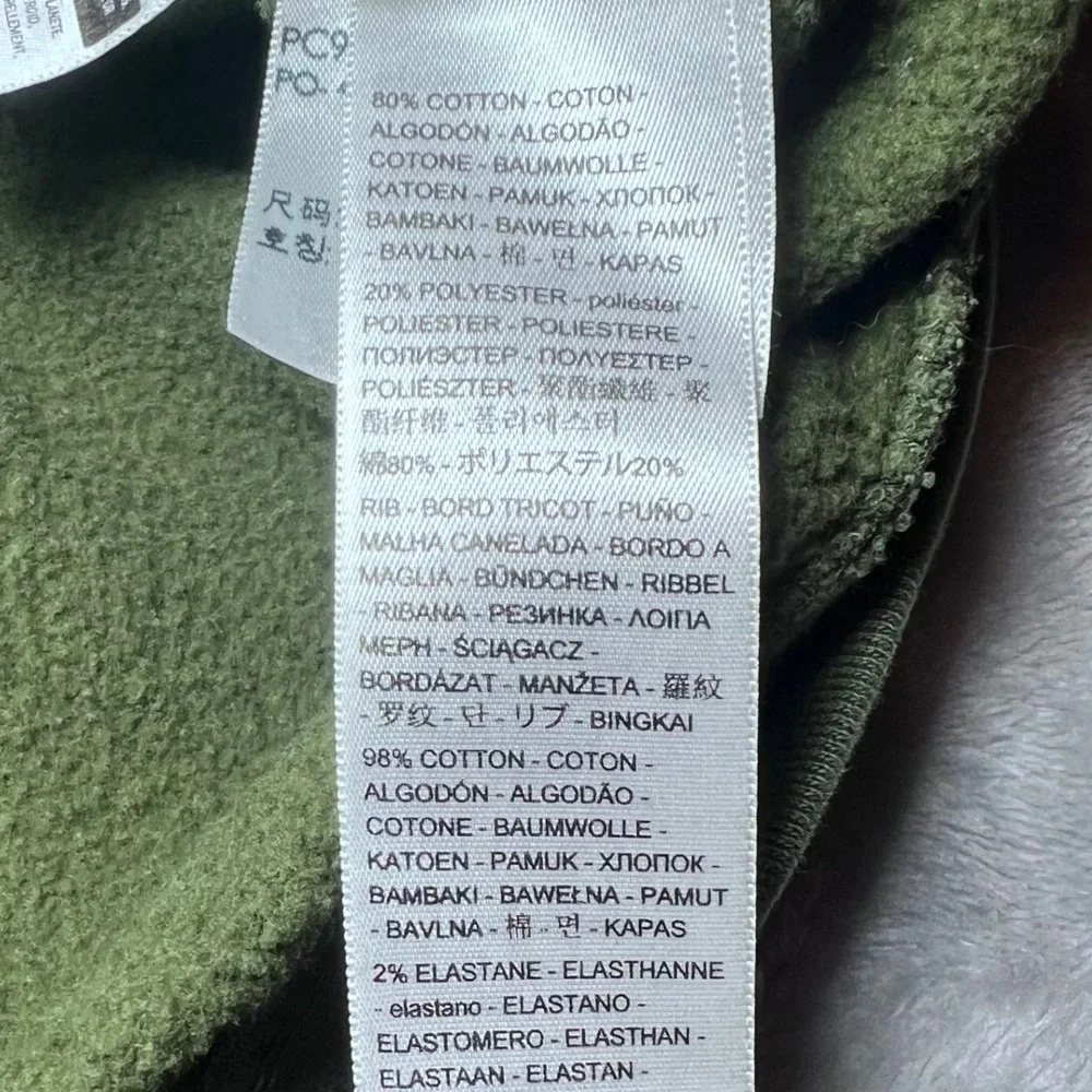 Levis Mens Size XL Green Sweatshirt Relaxed Fit Crew Neck Fleece Pullover Comfy‎